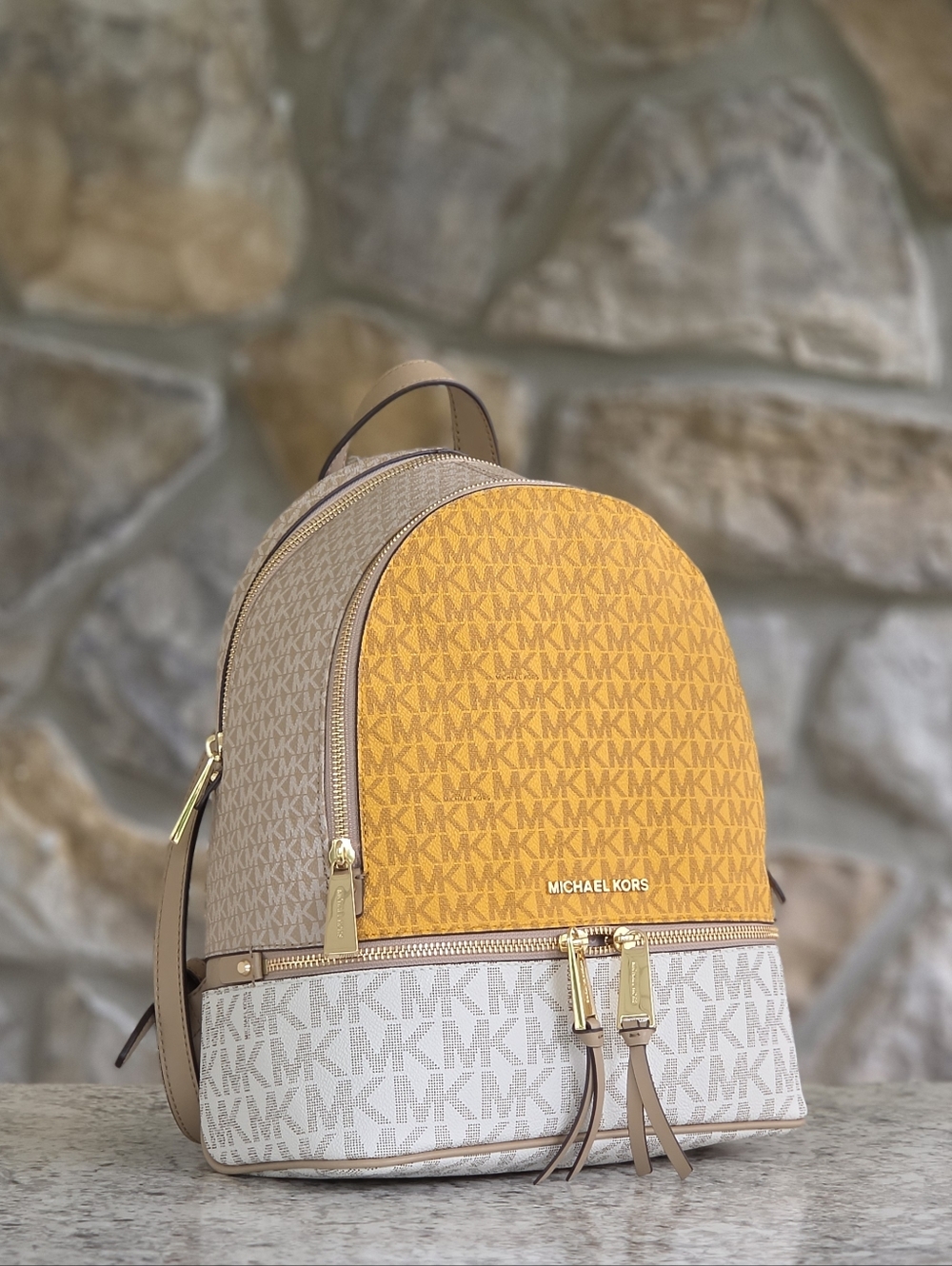 Michael Kors Rhea Logo Medium Backpack